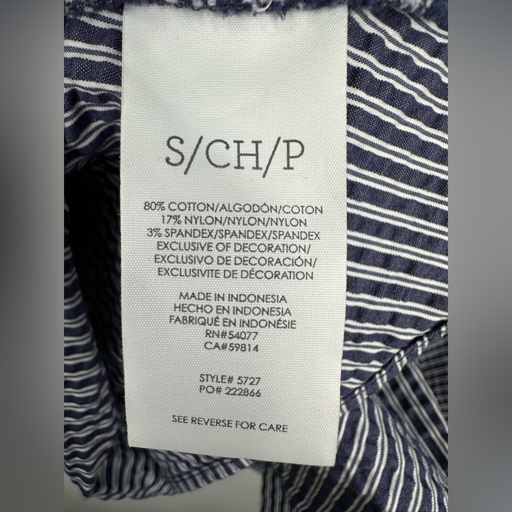 CAbi Striped Flutter Tank Top Blouse Size Small - Picture 7 of 9